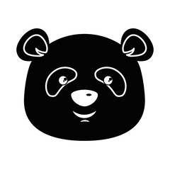 cute panda emoji kawaii vector illustration design