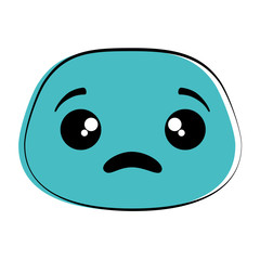 sad emoji face icon vector illustration design