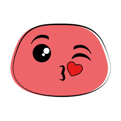 lovely emoji face icon vector illustration design