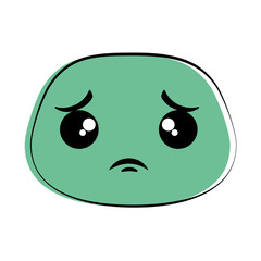 sad emoji face icon vector illustration design