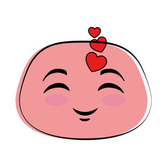 lovely emoji face icon vector illustration design