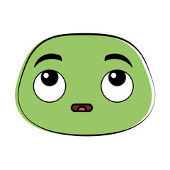 sad emoji face icon vector illustration design