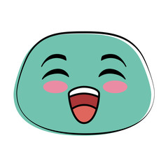 laugh emoji face icon vector illustration design