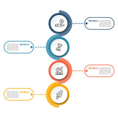 Circle infographic template four option, process or step for business presentation