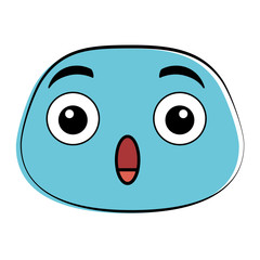 terrified emoji face icon vector illustration design