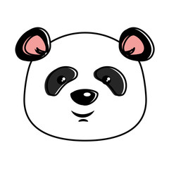 cute panda emoji kawaii vector illustration design