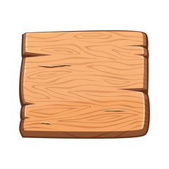 Vector cartoon wooden banner for game assets, ui development. GUI element.