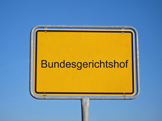 ortseingangsschild bundesgerichtshof