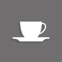 A cup of coffee. Vector icon.