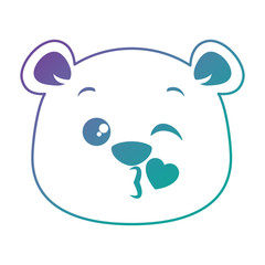 cute panda lovely emoji kawaii vector illustration design