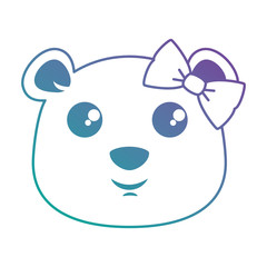 cute bear kawaii character vector illustration design