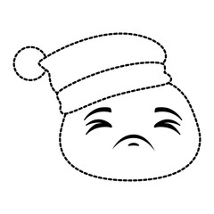 sad emoji face with sleeping hat vector illustration design