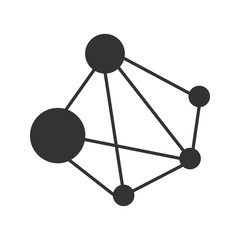 Global network glyph icon