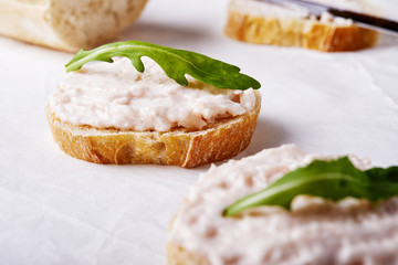 appetizers with fish spread