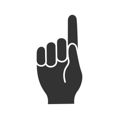 Heaven pointer hand glyph icon