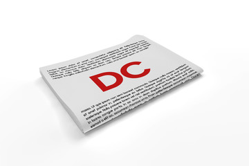 Dc on Newspaper background