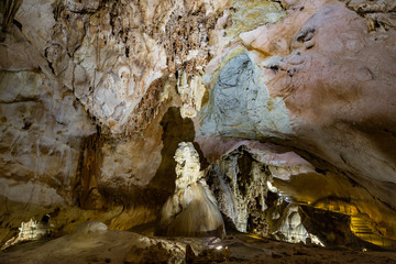 The karst cave Emine-Bair-Khosar in Chatyr-Dag mountain in Crimea