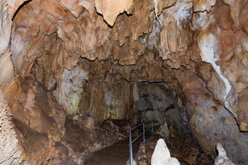 The karst cave Emine-Bair-Khosar in Chatyr-Dag mountain in Crimea.
