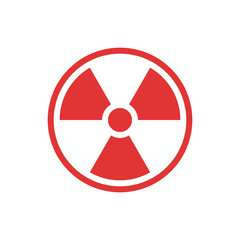 Vector radiation sign isolated