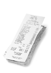 Naklejka premium Cash Register Receipts