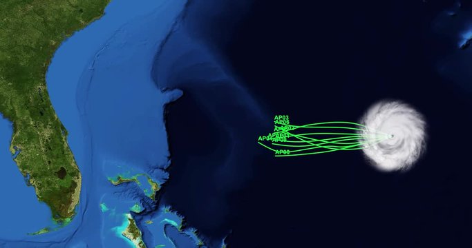 Spaghetti model: single model with multiple runs. Two versions: zoom/no zoom. Data: USGS/NASA Landsat
