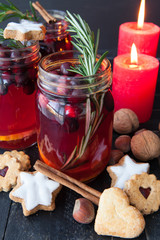 Hot fruit punch with cinnamon