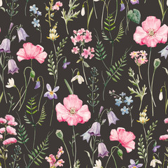 Watercolor floral pattern