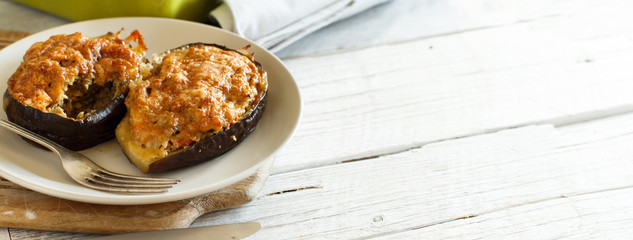 Stuffed eggplant from the oven