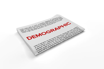 Demographic on Newspaper background