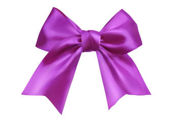 Realistic isolated purple ribbon 