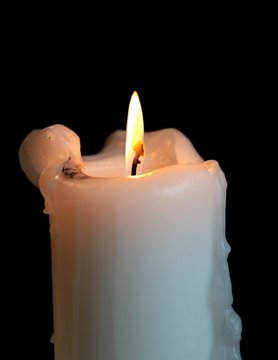 burning candel at nigcht