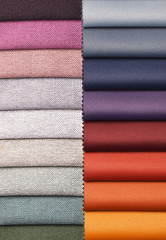 Stoffmuster Auswahl Bunt