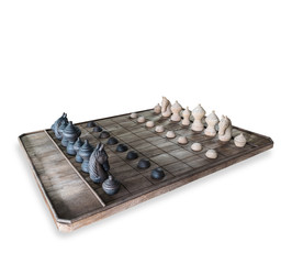 Thai chess isolated on white background