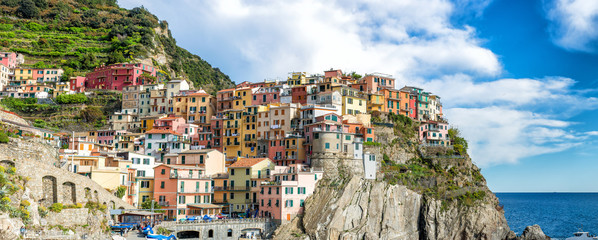 Beautiful aerial view of Five Lands, Italy