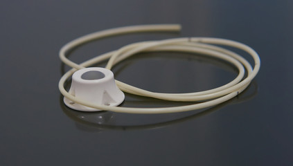 Port a catheter or central venous access device on table