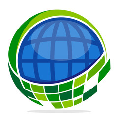 logo icon for business Information and technology, global data management