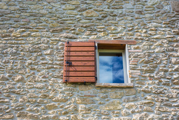 italian window on the building