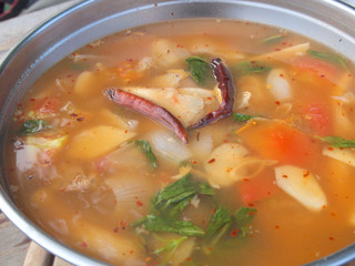 pork bones boiled in spicy soup