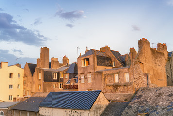 Saint Malo beautiful medieval cityscape, France