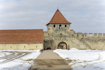 Fototapeta na wymiar old fortress in winter