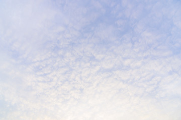 Blue sky with cloud in the evening.