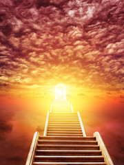 ladder rising to the rising sun