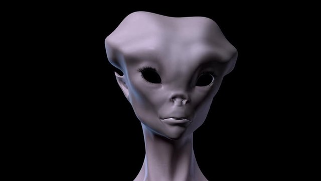 Digital 3D Animation of an Alien