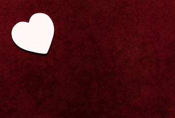 Obraz premium white hearts lined with design on burgundy red background