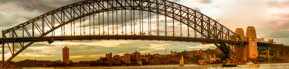 Sydney Harbour Bridge at sunset, New South Wales, Australia