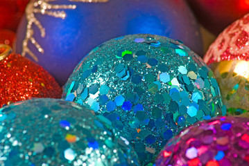 Image of Christmas decorations close-up