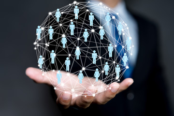 Social Network Interface businessman icon