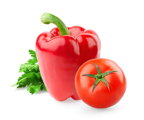 Tomato and red pepper