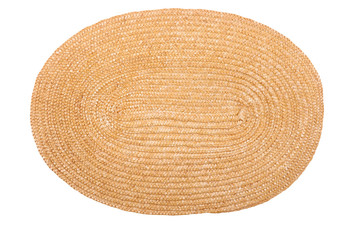 wicker yellow mat from rice straw