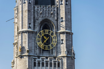 Bell tower called Belfry in Ghent, Belgium